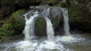 Link to Video | landscape, rock, Schéissendëmpel, water, Luxembourg, waterfall, nature