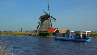 Link to Video | tourist destination, canal, windmill, Netherlands, tourist attraction, Kinderdijk, architectural structure