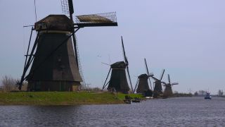 Link zum Video | Tourismusziel, Kanal, Windmühle, Niederlande, Sehenswürdigkeit, Kinderdijk, Bauwerk