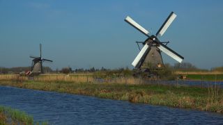 Link to Video | tourist destination, canal, windmill, Netherlands, tourist attraction, Kinderdijk, architectural structure
