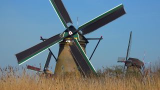 Link to Video | tourist destination, canal, windmill, Netherlands, tourist attraction, Kinderdijk, architectural structure