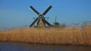 Link to Video | tourist destination, canal, windmill, Netherlands, tourist attraction, Kinderdijk, architectural structure