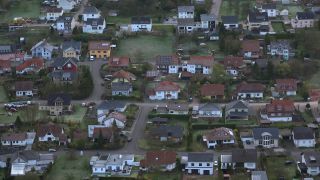 Link to Video | bird's-eye view, Housing Estate, Rhineland-Palatinate, multiple dwellings, Germany, aerial shot, residential location, accommodation, Serrig, residential area, architectural structure