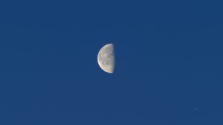 Link to Video | Universe, half moon, Mond, outer space, planet, astronomical object