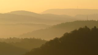 Link to Video | landscape, Saarland, Germany, fog, hill, Mettlach, haze, contre-jour, Mittelgebirge, morning, nature