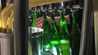 Link to Video | machine, liquid, bottling company, alcoholic beverage, winery, bin, wine-producing region, viticulture, wine, bottling, mechanism, bottling line, Mosel-Saar-Ruwer, bottle, container