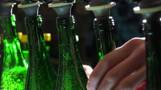 Link to Video | machine, liquid, bottling company, alcoholic beverage, winery, bin, wine-producing region, viticulture, wine, bottling, mechanism, bottling line, Mosel-Saar-Ruwer, bottle, container