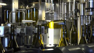 Link to Video | machine, liquid, bottling company, alcoholic beverage, winery, bin, wine-producing region, viticulture, wine, bottling, mechanism, bottling line, Mosel-Saar-Ruwer, bottle, container