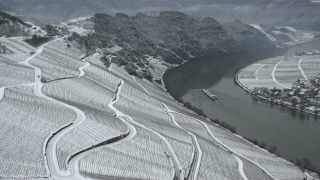 Link to Video | winter, Germany, wine-producing region, season, viticulture, river, Mosel-Saar-Ruwer, snow, Moselle Valley