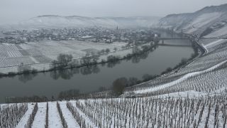 Link to Video | winter, Germany, wine-producing region, season, viticulture, river, Mosel-Saar-Ruwer, snow, Moselle Valley