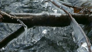 Link to Video | winter, ice, season, stream, icicle, frozen, nature