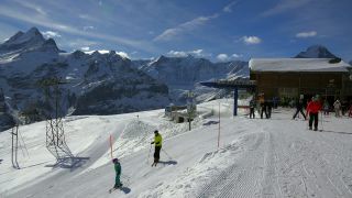 Link to Video | Alps, winter, First, Swiss Alps, Bernese Alps, Switzerland, mountain range, Bernese Oberland, Grindelwald, snow, mountain