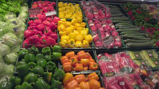 Link to Video | vegetable, shopping center, grocery store, supermarket, food, shop, fruit, business, food industry, supply