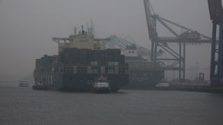 Link to Video | Hamburg, city-state, big city, maritime transport, Elbe, container ship, logistics, port settlement, industry, water transport, mode of transport, sea shipping, port, container terminal, portainer, crate, lake transport, Hanseatic city, transport