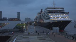Link to Video | Hamburg, maritime transport, million city, Elbe, Hamburg Cruise Center Altona, cruise, sea voyage, metropolis, port settlement, mode of transport, sea shipping, Port of Hamburg, cruise ship, river, passenger ship terminal, transport, cruise line