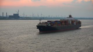 Link to Video | cargo ship, waterway, cargo shipping, maritime transport, Elbe, container ship, logistics, water transport, transport