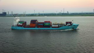 Link to Video | cargo ship, waterway, cargo shipping, maritime transport, Elbe, container ship, logistics, water transport, transport