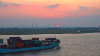 Link to Video | cargo ship, waterway, cargo shipping, maritime transport, Elbe, container ship, logistics, water transport, transport