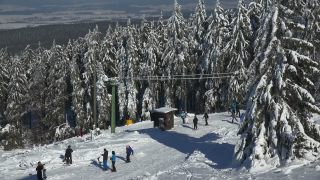 Link to Video | Rhineland-Palatinate, leisure, Germany, winter sport, winter sports practitioner, Hunsrück, Erbeskopf, skier, Mittelgebirge, snow
