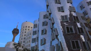 Link to Video | North Rhine-Westphalia, architecture, Düsseldorf, Germany, human-made geographic feature, architectural structure, Neuer Zollhof
