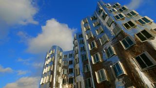 Link to Video | North Rhine-Westphalia, architecture, Düsseldorf, Germany, human-made geographic feature, architectural structure, Neuer Zollhof