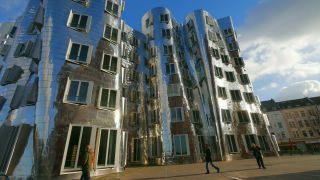 Link to Video | North Rhine-Westphalia, architecture, Düsseldorf, Germany, human-made geographic feature, architectural structure, Neuer Zollhof