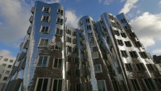 Link to Video | North Rhine-Westphalia, architecture, Düsseldorf, Germany, human-made geographic feature, architectural structure, Neuer Zollhof