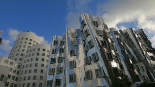 Link to Video | North Rhine-Westphalia, architecture, Düsseldorf, Germany, human-made geographic feature, architectural structure, Neuer Zollhof