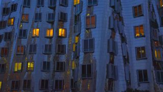 Link to Video | North Rhine-Westphalia, architecture, Düsseldorf, Germany, human-made geographic feature, architectural structure, Neuer Zollhof