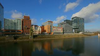 Link to Video | North Rhine-Westphalia, architecture, big city, Düsseldorf, Germany, Düsseldorf Hafen