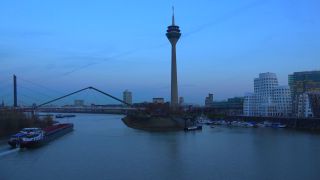 Link to Video | North Rhine-Westphalia, architecture, big city, Düsseldorf, Germany, Düsseldorf Hafen