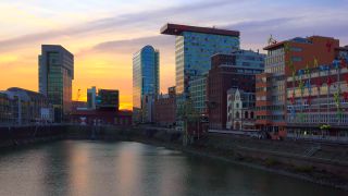 Link to Video | North Rhine-Westphalia, architecture, big city, Düsseldorf, Germany, Düsseldorf Hafen