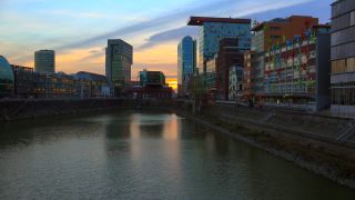 Link to Video | North Rhine-Westphalia, architecture, big city, Düsseldorf, Germany, Düsseldorf Hafen