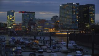 Link to Video | North Rhine-Westphalia, architecture, big city, Düsseldorf, Germany, Düsseldorf Hafen