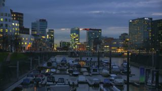 Link to Video | North Rhine-Westphalia, architecture, big city, Düsseldorf, Germany, Düsseldorf Hafen