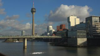 Link to Video | North Rhine-Westphalia, big city, Düsseldorf, Germany, Rhine, Düsseldorf Hafen