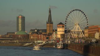 Link to Video | North Rhine-Westphalia, big city, Düsseldorf, Germany, Rhine
