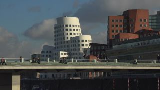 Link to Video | North Rhine-Westphalia, big city, Düsseldorf, Germany, Rhine, Düsseldorf Hafen