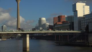 Link to Video | North Rhine-Westphalia, big city, Düsseldorf, Germany, Rhine, Düsseldorf Hafen