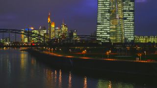 Link to Video | financial centre, Hesse, Main, Frankfurt am Main, Germany, night photography, river, city