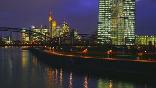 Link to Video | financial centre, Hesse, Main, Frankfurt am Main, Germany, night photography, river, city