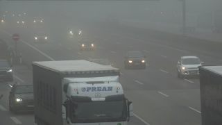 Link to Video | danger, mode of transport, road, fog, transport infrastructure, vehicle, traffic, controlled-access highway, travel, transport