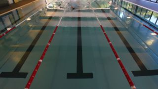 Link to Video | sports venue, swimming place, architecture, swimming pool, swimming center, swimming, indoor swimming pool, leisure facility, water sport, human-made geographic feature, architectural structure