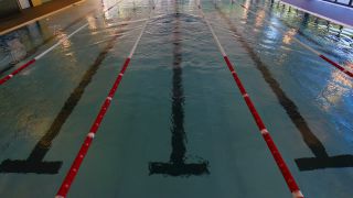 Link to Video | sports venue, swimming place, architecture, swimming pool, swimming center, swimming, indoor swimming pool, leisure facility, water sport, human-made geographic feature, architectural structure