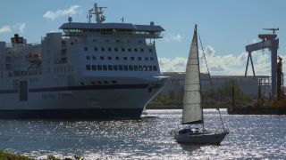 Link to Video | Mecklenburg-Western Pomerania, tourist destination, maritime transport, Germany, Rostock, Warnemünde, boat, river, port, tourism, Baltic Sea