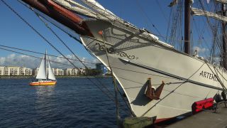 Link to Video | Mecklenburg-Western Pomerania, tourist destination, maritime transport, Germany, Rostock, Warnemünde, boat, river, port, tourism, Baltic Sea
