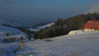 Link to Video | landscape, winter, territorial entity, landscape element, Germany, landform, Black Forest, forest, mountain range, Mittelgebirge, snow, nature, Baden-Württemberg