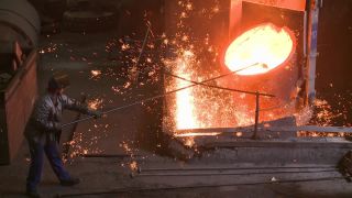 Link to Video | economy, Germany, steel mill, industry, steelmaking, heavy industry, industrial sector