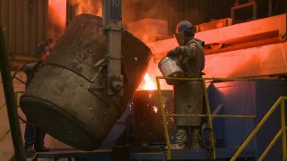 Link to Video | economy, Germany, steel mill, industry, steelmaking, heavy industry, industrial sector