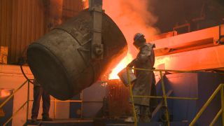 Link to Video | economy, Germany, steel mill, industry, steelmaking, heavy industry, industrial sector